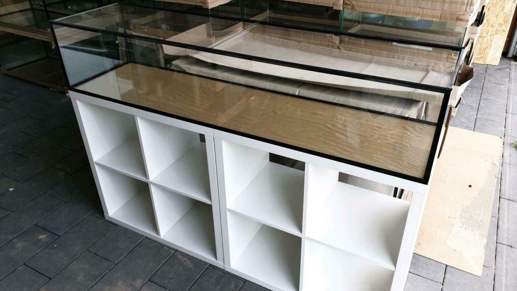 Aquarium 153x39x30cm (LxTxH) 180l für IKEA Kallax AMAZONASBECKEN.eu