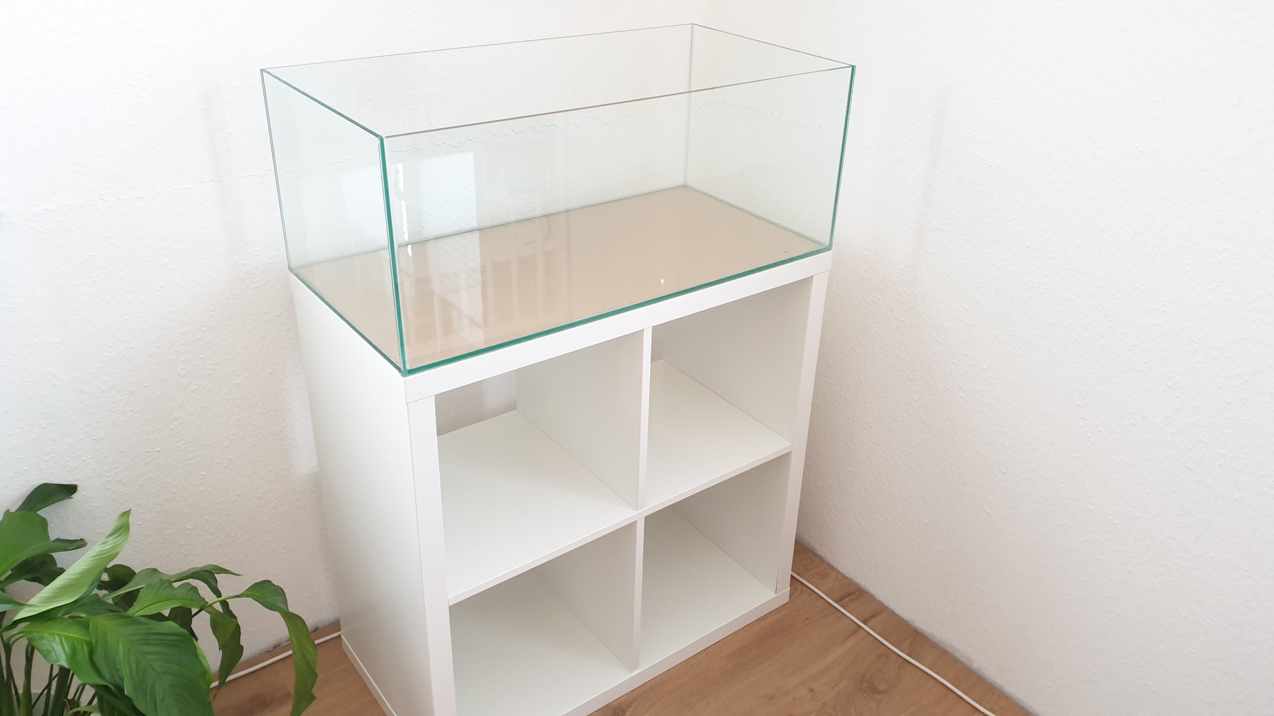 Aquarium 76,5x39x30cm (LxTxH) 90l für IKEA Kallax | AMAZONASBECKEN.eu