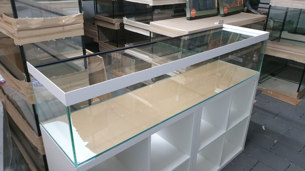 Aquarium 153x39x30cm (LxTxH) 180l für IKEA Kallax auf Lager AMAZONASBECKEN.eu