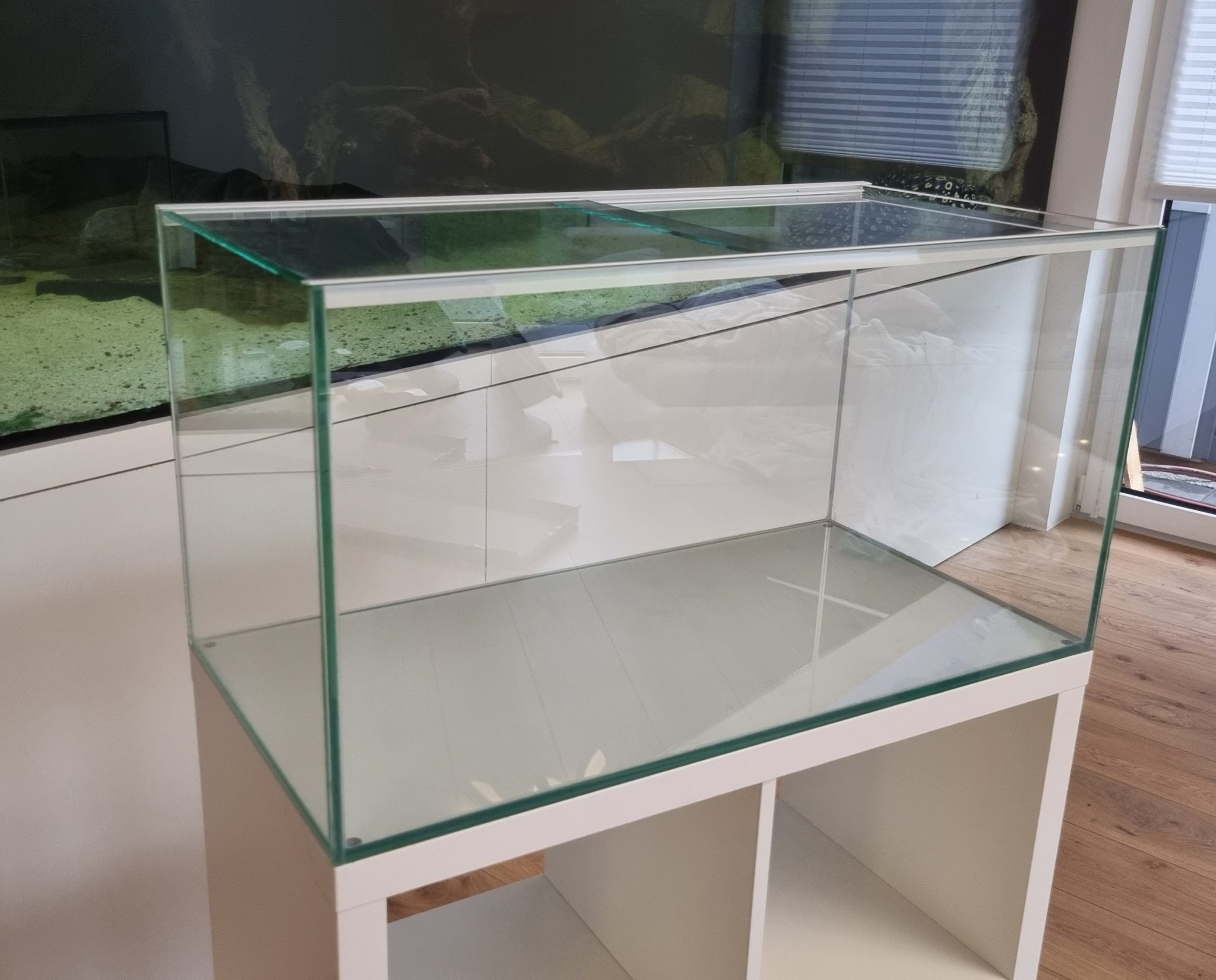 Aquarium 76,5x39x40cm (LxTxH) 120l für IKEA Kallax auf Lager AMAZONASBECKEN.eu