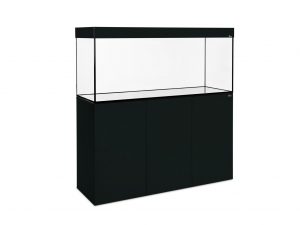 Aquatic-Kombination Aquarium-Komplettset 120x50x40 (LxTxH) 240l mit 24W LED-Abdeckung, Dekor: Schwarz matt (auf Lager in PLZ 31555)