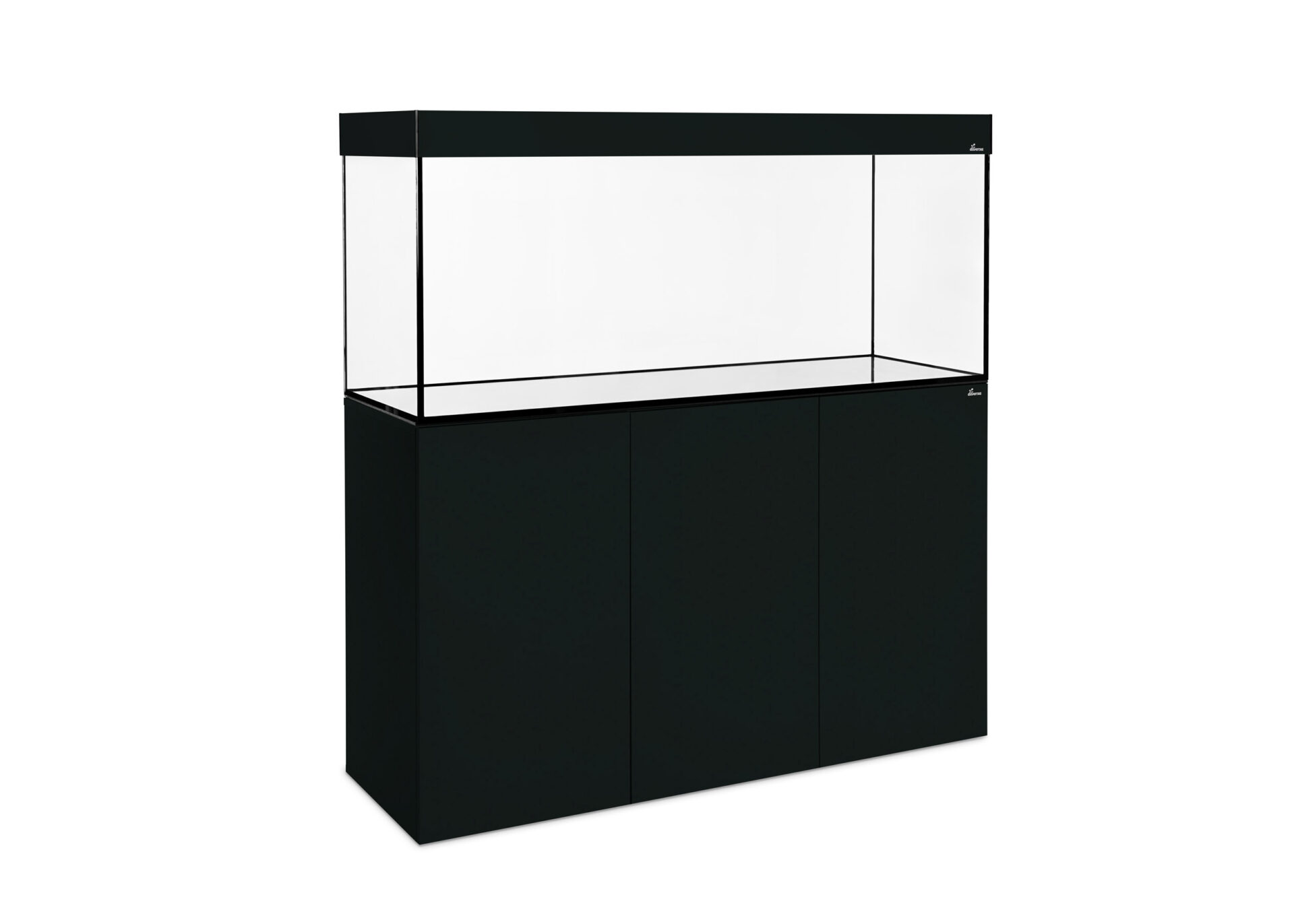 Aquatic-Kombination Aquarium-Komplettset 120x50x50 (LxTxH) 300l mit 24W LED-Abdeckung, Dekor: Schwarz matt (auf Lager in PLZ 31555)